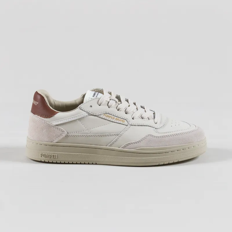Pompeii Elan Leather Shoes Ecru Rust-2