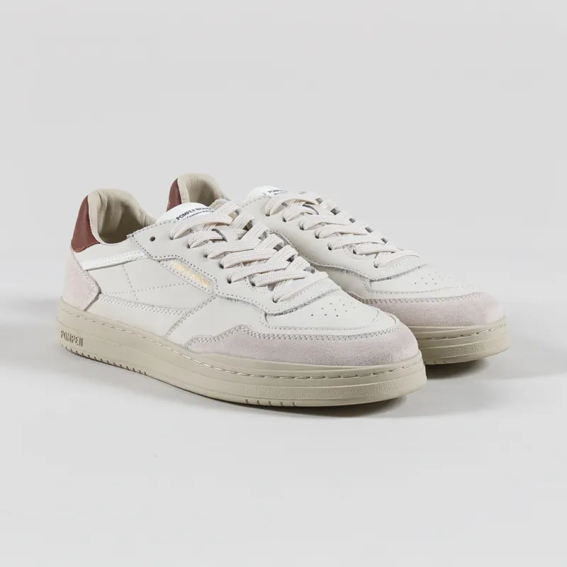 Pompeii Elan Leather Shoes Ecru Rust