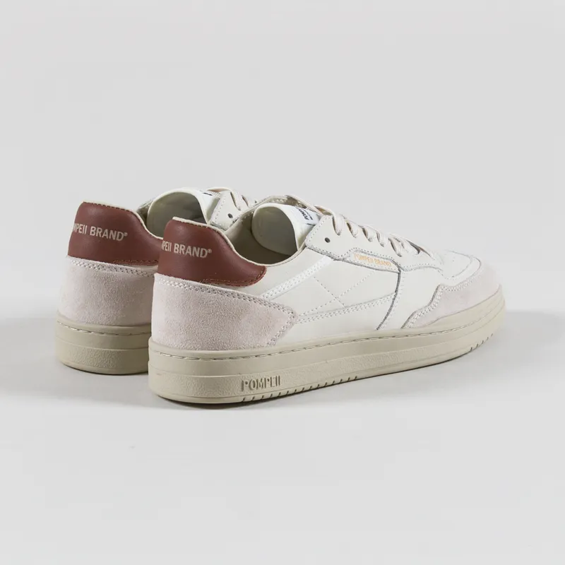 Pompeii Elan Leather Shoes Ecru Rust-1