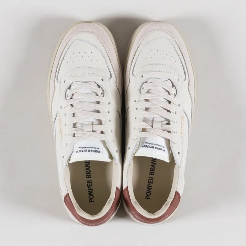 Pompeii Elan Leather Shoes Ecru Rust-6