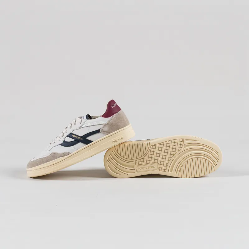 Pompeii Elan Pippa Leather Shoes Ecru Navy Cherry-3