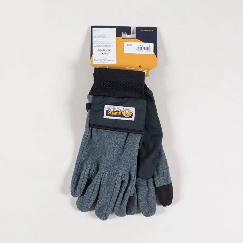 Elmer Windproof Fabric Conductive Gloves Grey-1