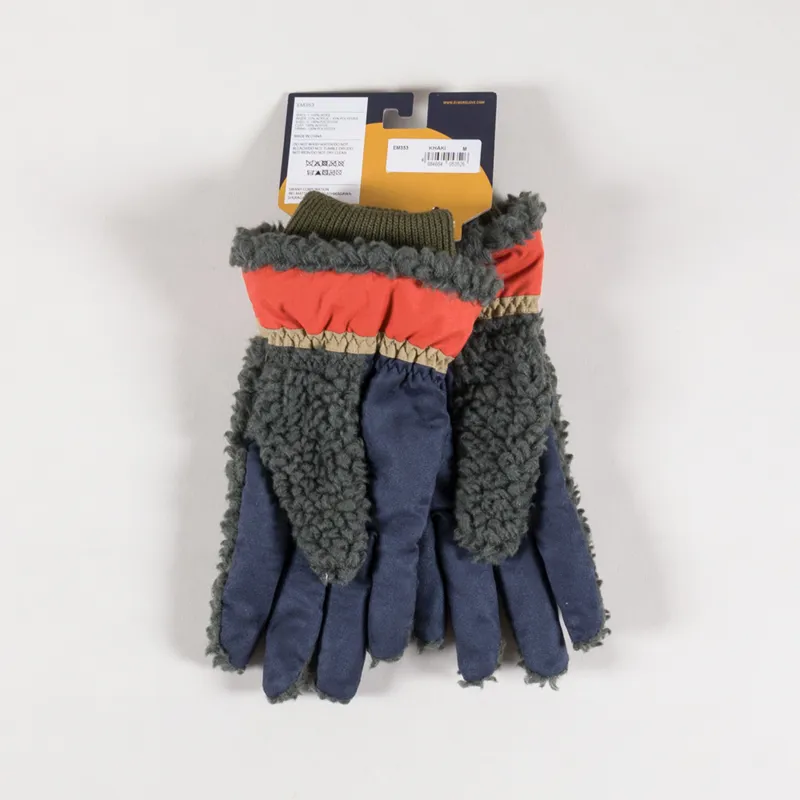 Elmer Wool Pile 5 Fingers Conductive Gloves Khaki-1