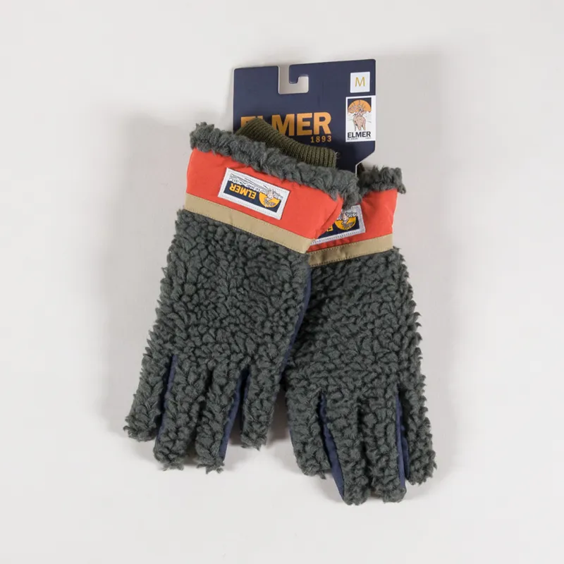 Elmer Wool Pile 5 Fingers Conductive Gloves Khaki