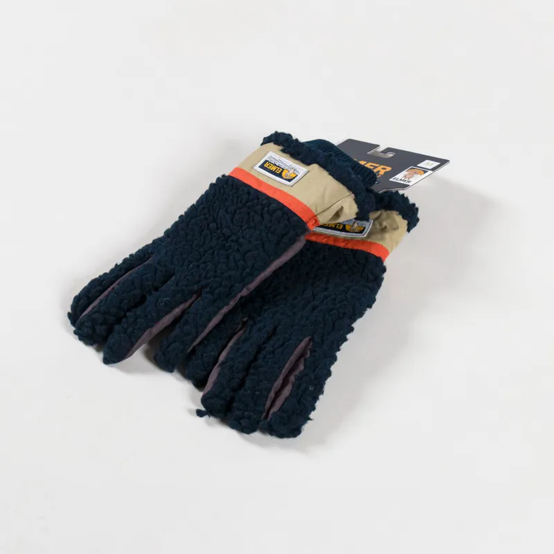 Elmer Wool Pile 5 Fingers Conductive Gloves Navy-1