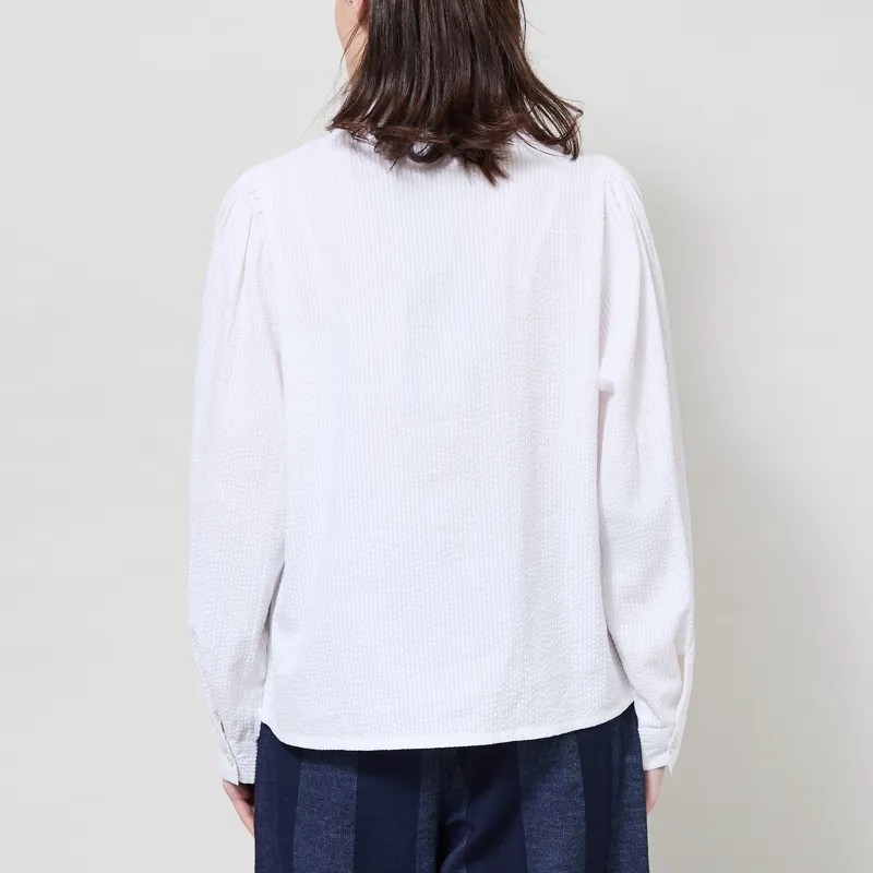 Lowie Womens Horse Embroidered Blouse White-2