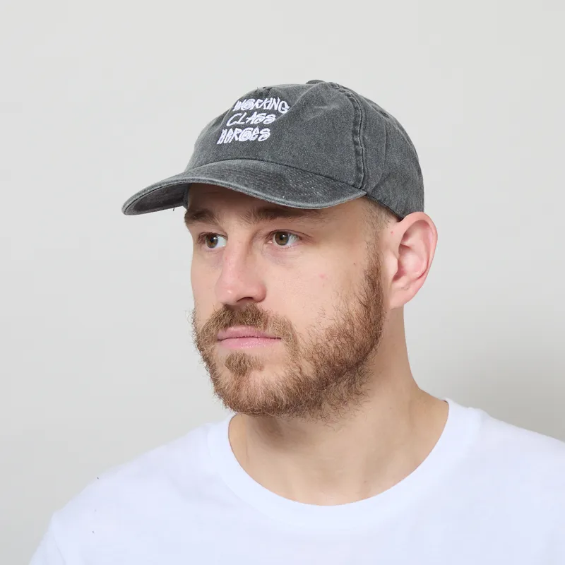 Working Class Heroes Embroidered Cap Vintage Black White