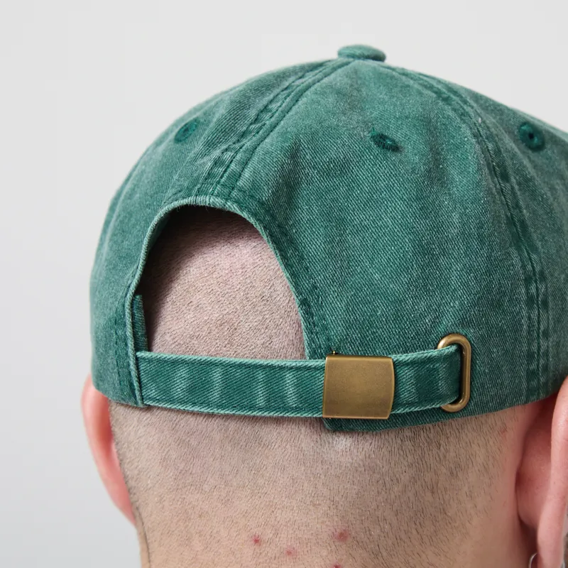 Working Class Heroes Embroidered Cap Vintage Bottle Green White-4