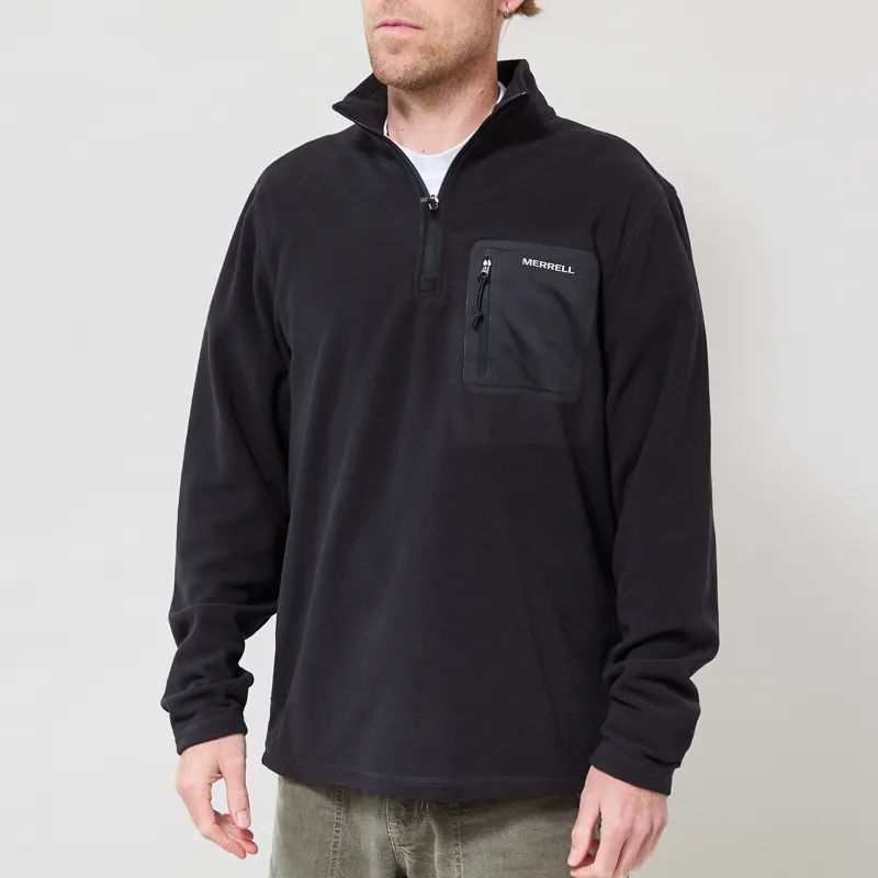 Merrell Creek Microfleece Quarter Zip Black-1