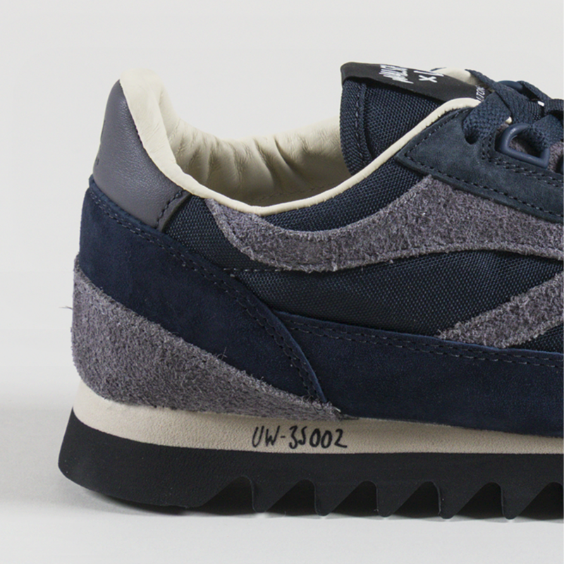 Walsh x Universal Works Ensign Shoe Navy Leather Canvas-4