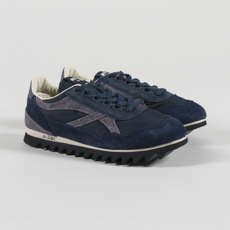 Walsh x Universal Works Ensign Shoe Navy Leather Canvas
