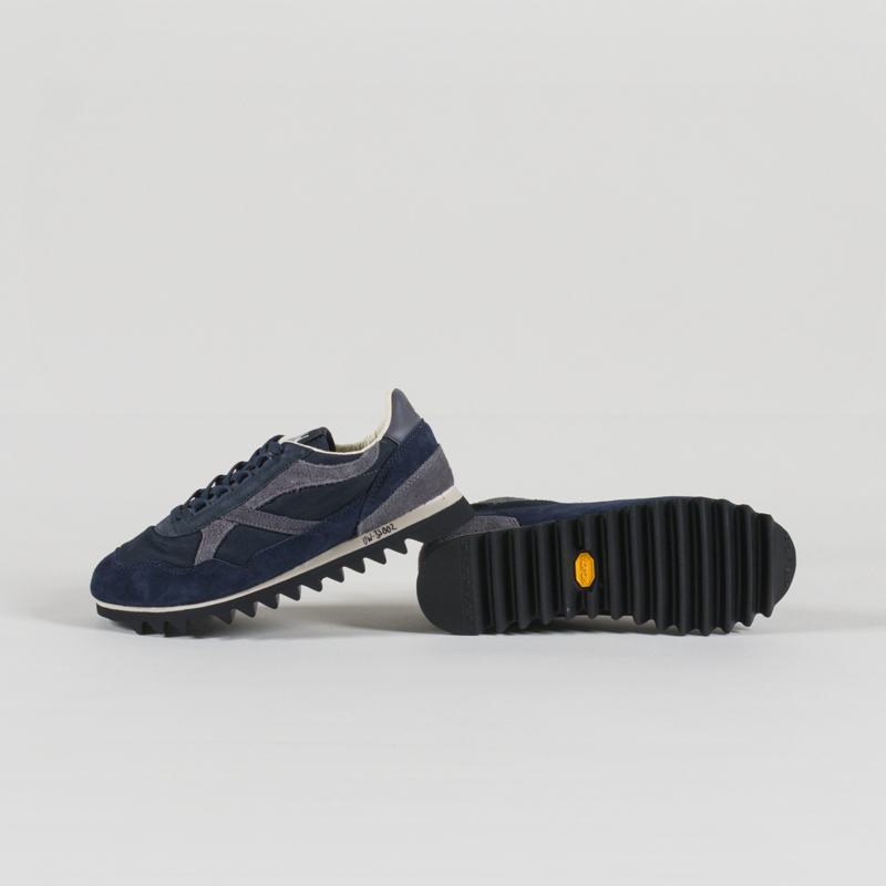 Walsh x Universal Works Ensign Shoe Navy Leather Canvas-3