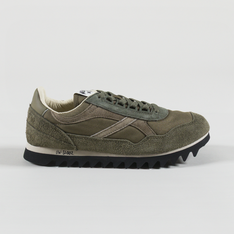 Walsh x Universal Works Ensign Shoe Green Leather Canvas-2