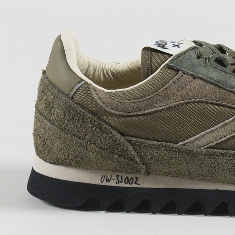Walsh x Universal Works Ensign Shoe Green Leather Canvas-4