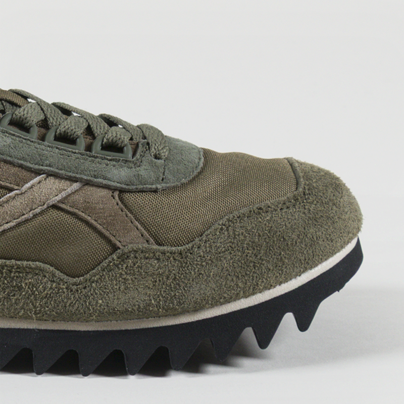 Walsh x Universal Works Ensign Shoe Green Leather Canvas-5