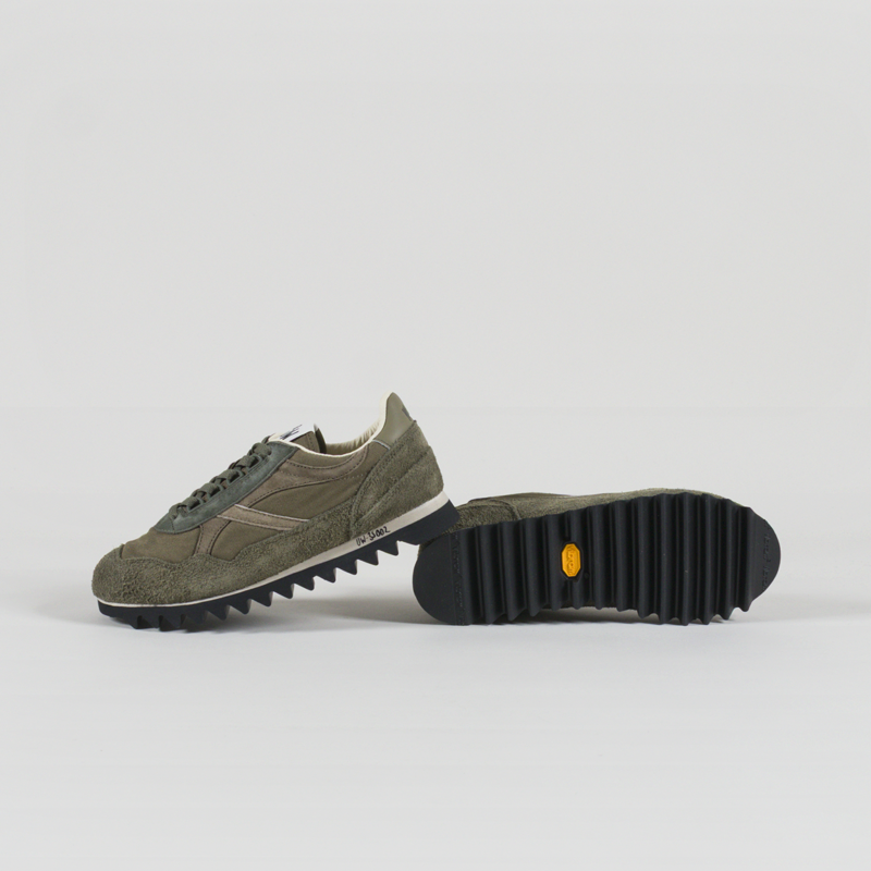 Walsh x Universal Works Ensign Shoe Green Leather Canvas-3