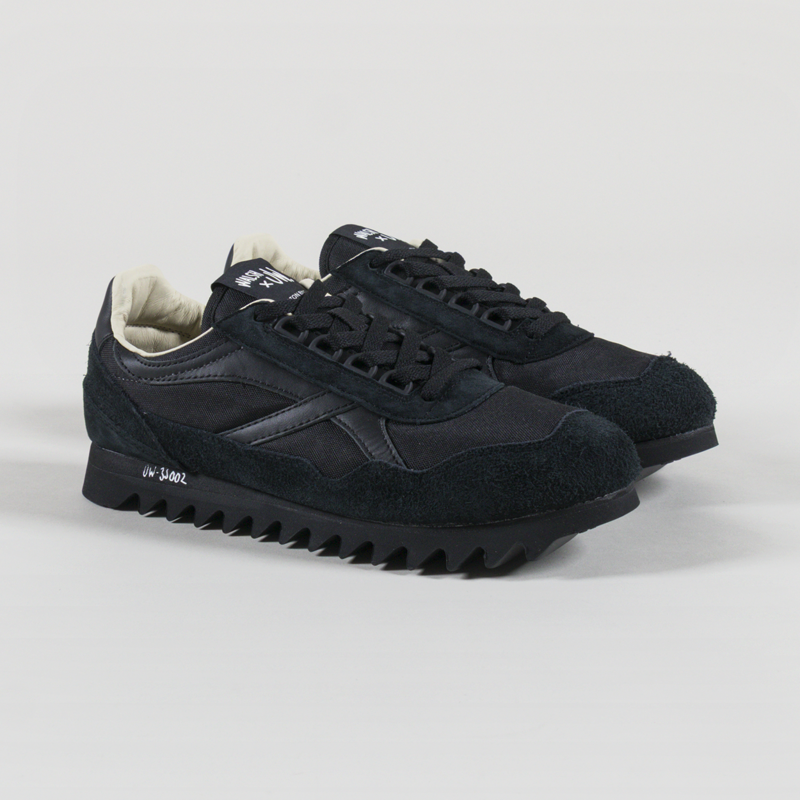 Walsh x Universal Works Ensign Shoe Black Leather Canvas