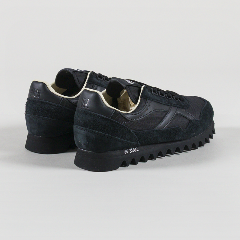 Walsh x Universal Works Ensign Shoe Black Leather Canvas-1