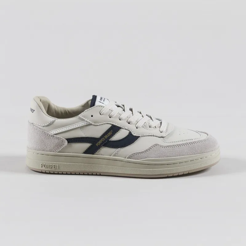 Pompeii Elan Pippa Leather Shoes Ecru Navy-1