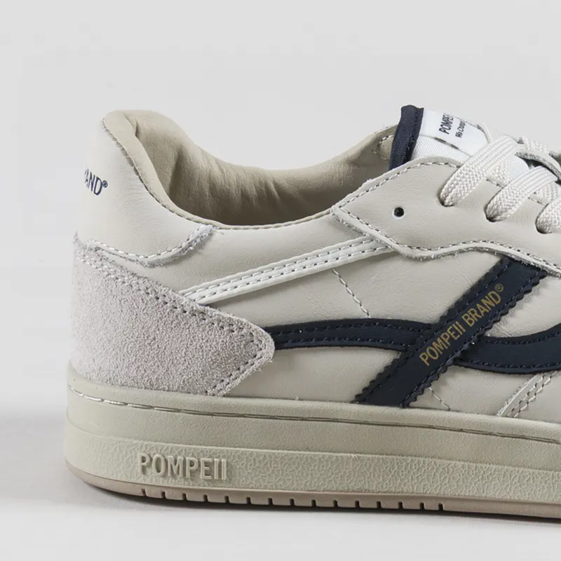 Pompeii Elan Pippa Leather Shoes Ecru Navy-4