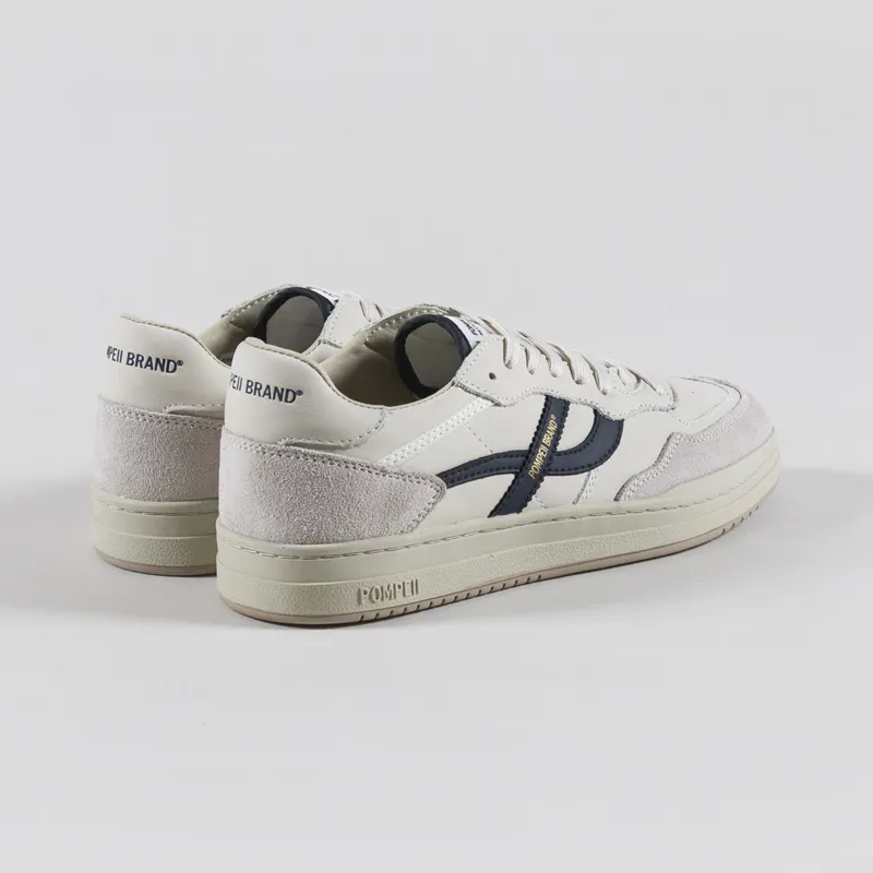 Pompeii Elan Pippa Leather Shoes Ecru Navy-2