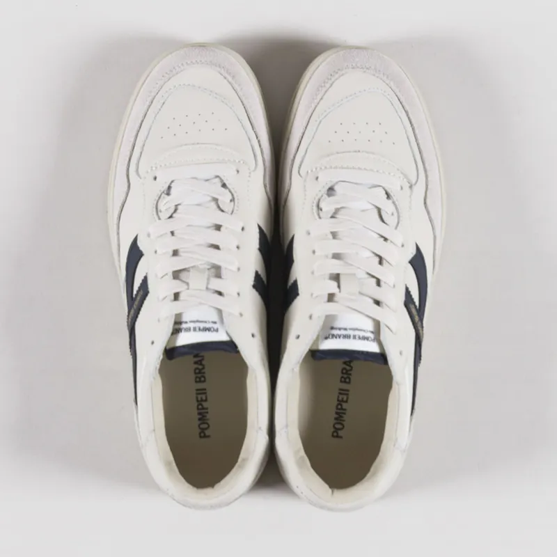 Pompeii Elan Pippa Leather Shoes Ecru Navy-6