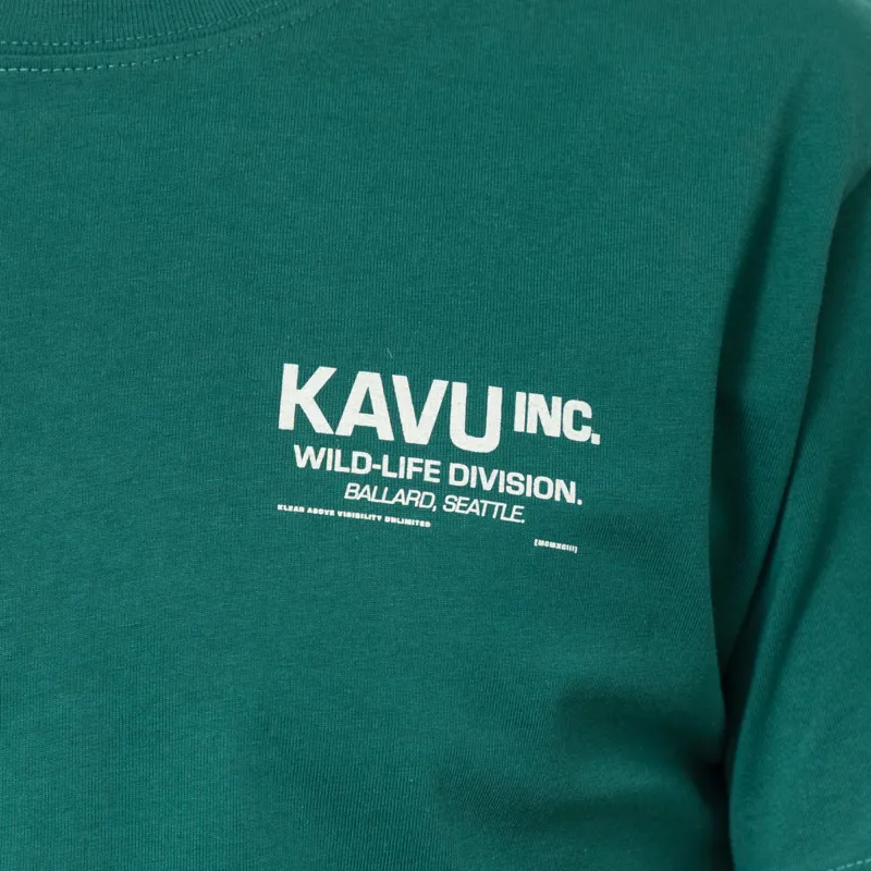 Kavu Wild Life T Shirt Dark Spruce-5