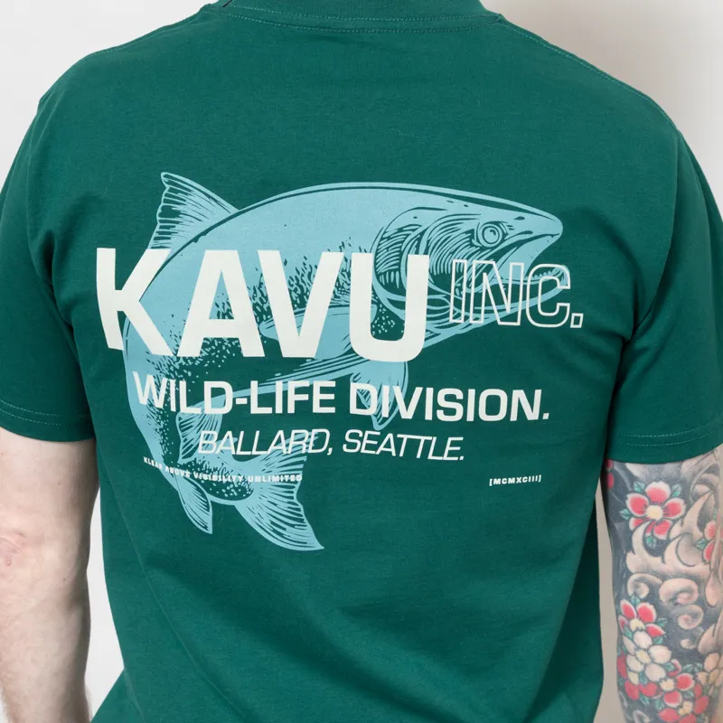 Kavu Wild Life T Shirt Dark Spruce-4