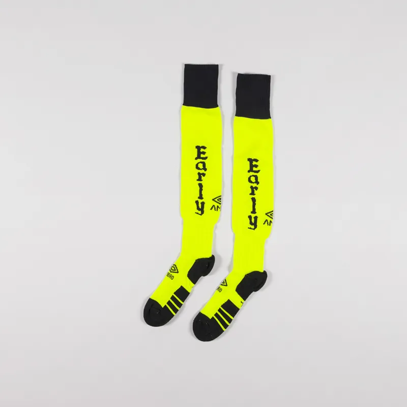 Aries x Umbro Early Modern Rugby Sport Socks Yellow-1