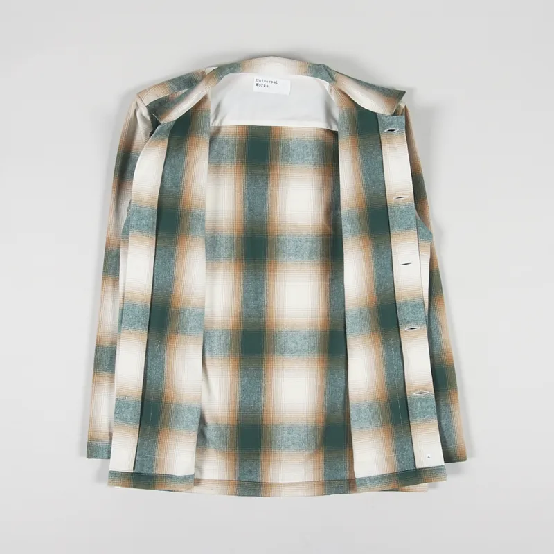 Universal Works Easy Overshirt Olive Orange Shadow Nebraska Cotton-1