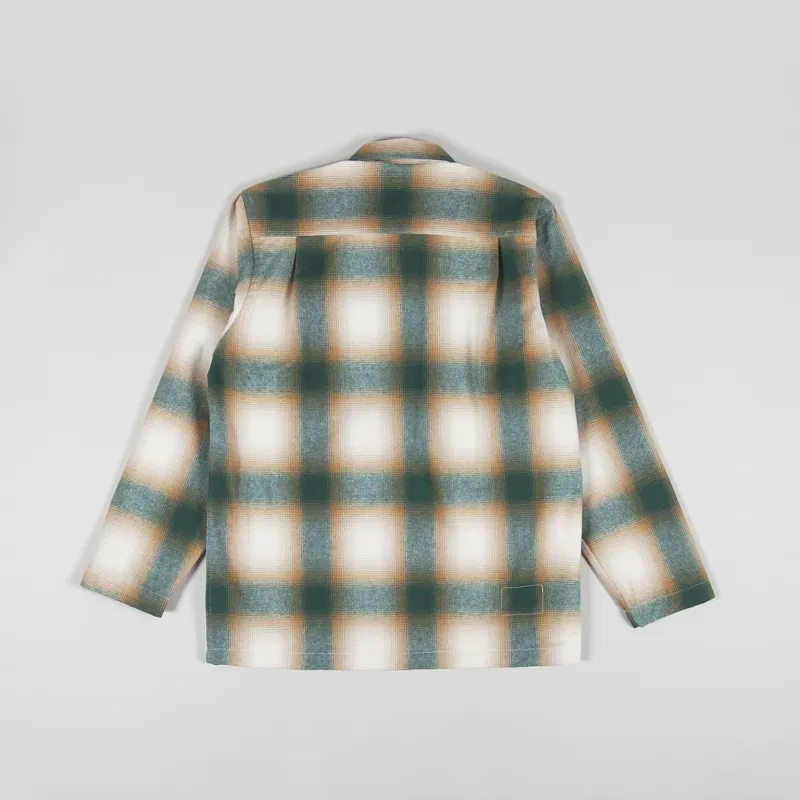 Universal Works Easy Overshirt Olive Orange Shadow Nebraska Cotton-2