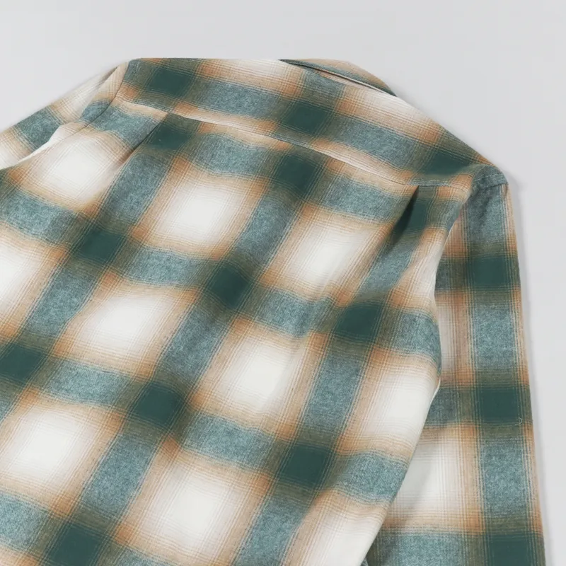 Universal Works Easy Overshirt Olive Orange Shadow Nebraska Cotton-5