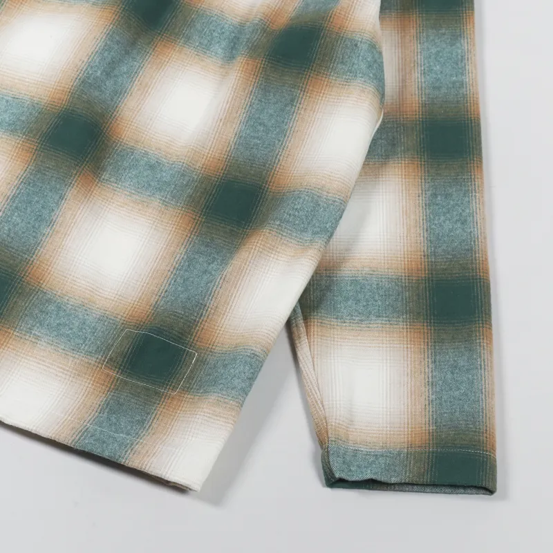 Universal Works Easy Overshirt Olive Orange Shadow Nebraska Cotton-8