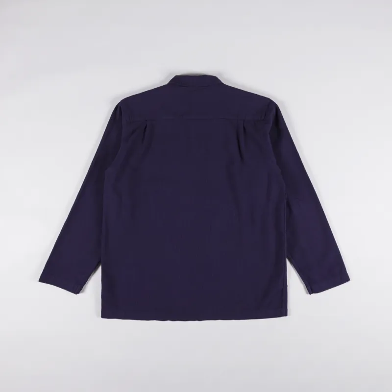 Universal Works Easy Overshirt Navy Barca Dobby Cotton-2