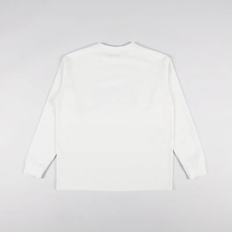 Nanga Eco Hybrid Box Logo Long Sleeve T Shirt White-1