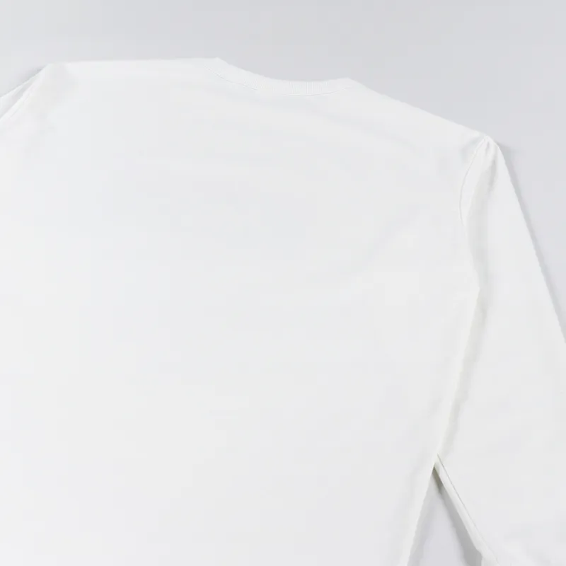 Nanga Eco Hybrid Box Logo Long Sleeve T Shirt White-3