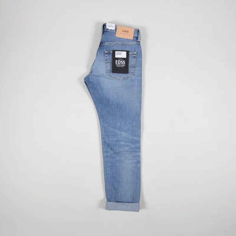 Edwin ED-55 Jeans Blue Arisu Wash-2
