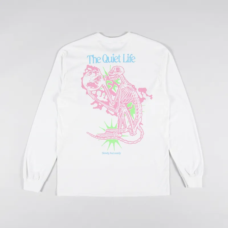 The Quiet Life Electric Monkey Long Sleeve T Shirt White