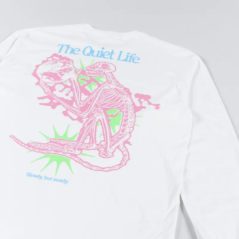 The Quiet Life Electric Monkey Long Sleeve T Shirt White-2