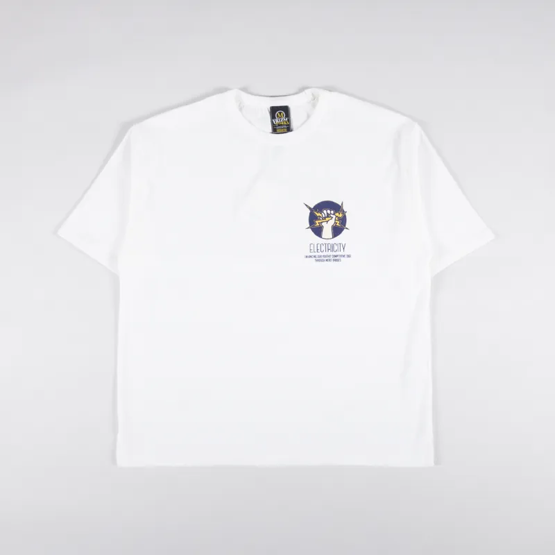 FrizmWORKS Electricity M-Badge T Shirt White-1
