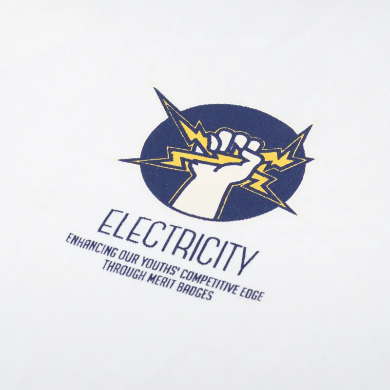 FrizmWORKS Electricity M-Badge T Shirt White-5