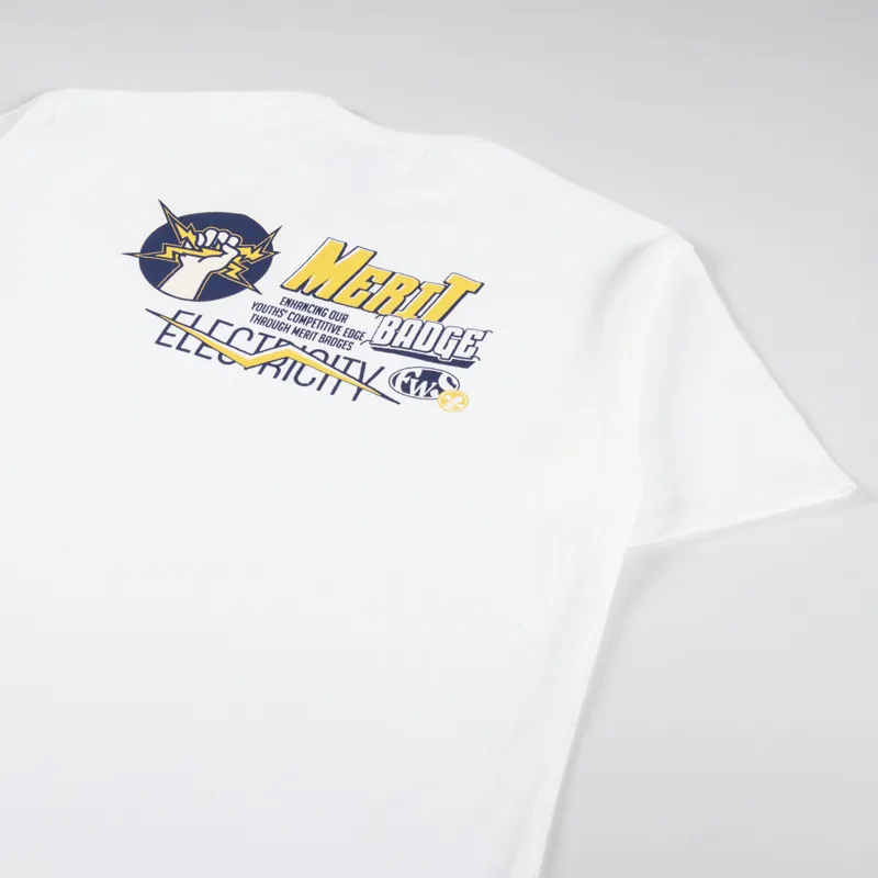 FrizmWORKS Electricity M-Badge T Shirt White-2