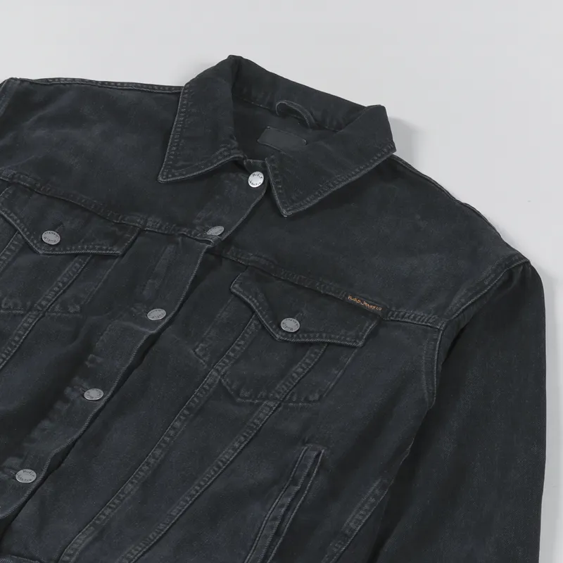 Nudie Jeans Womens Elin Jacket Black Trace Denim-6