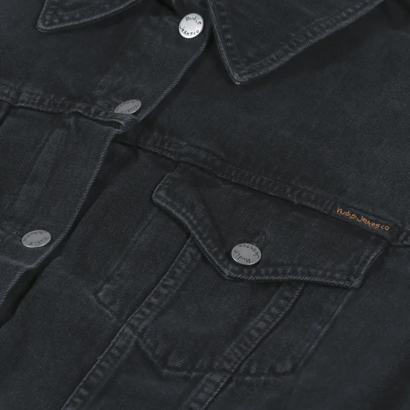 Nudie Jeans Womens Elin Jacket Black Trace Denim-10