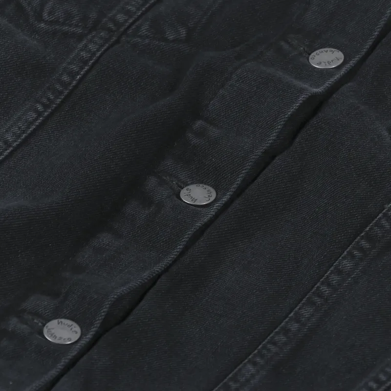 Nudie Jeans Womens Elin Jacket Black Trace Denim-8
