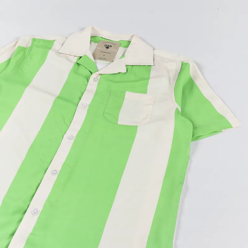 Oas Emerald Stripe Viscose Shirt Green-1