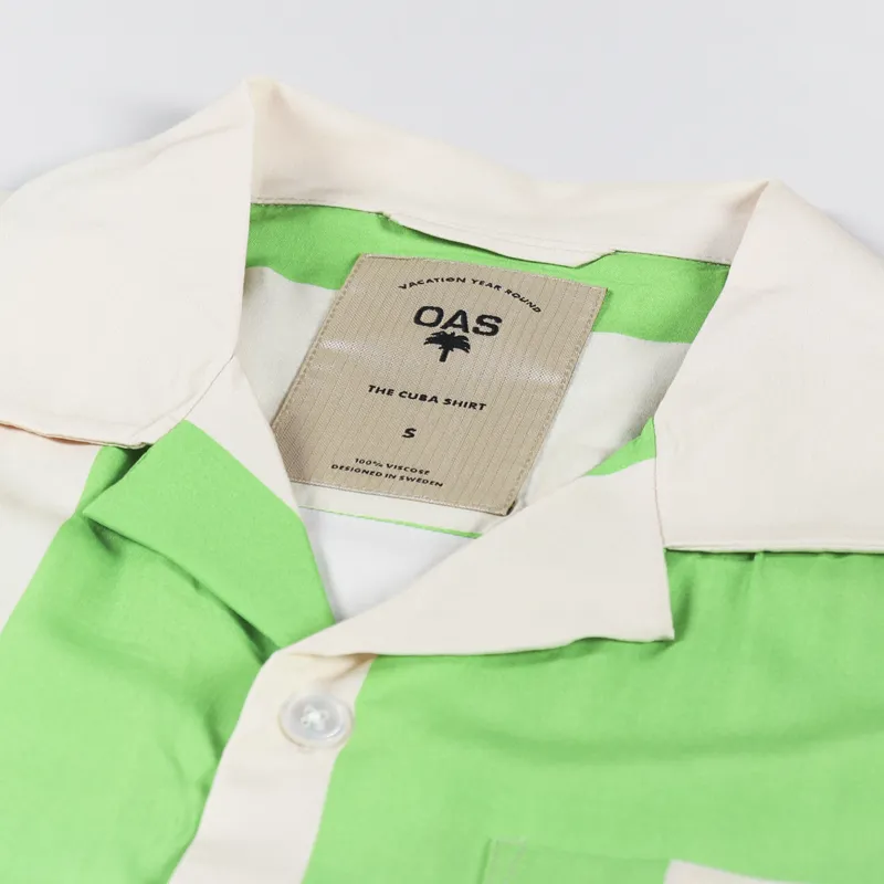 Oas Emerald Stripe Viscose Shirt Green-2