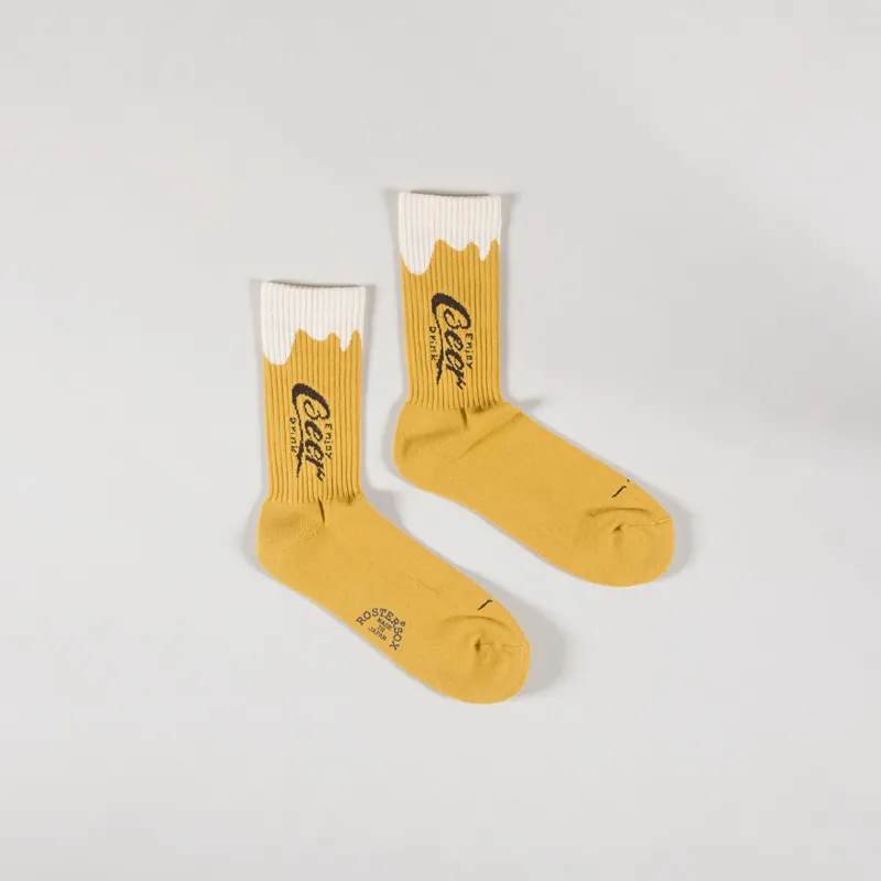 Rostersox Enjoy Beer Socks Yellow