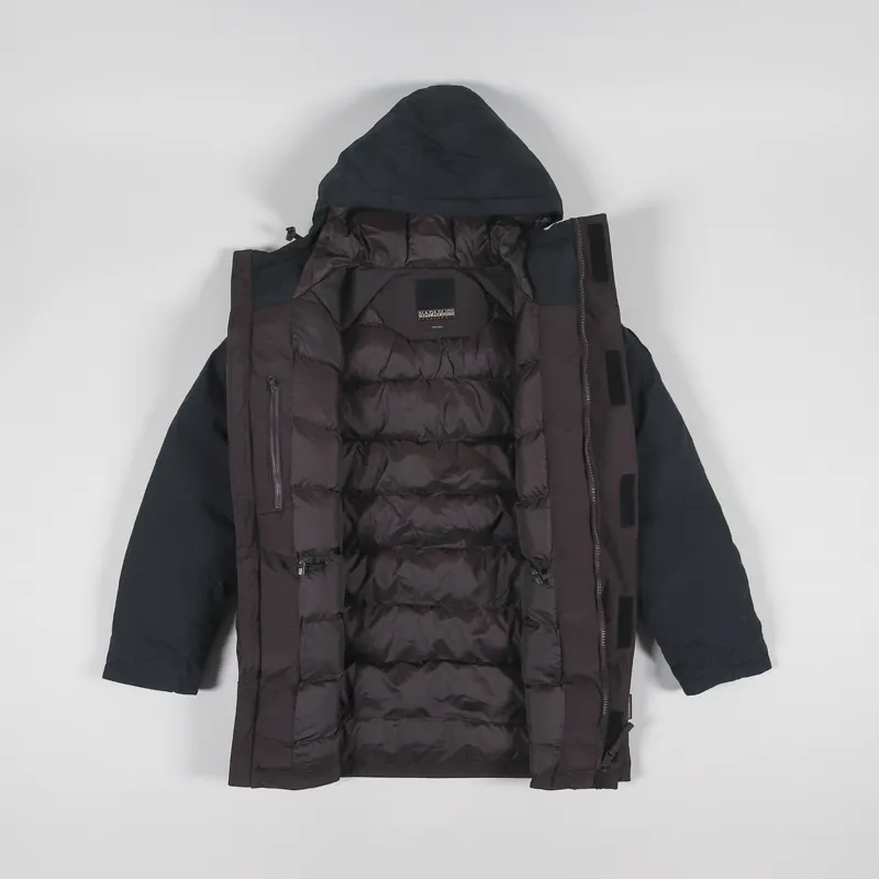 Napapijri Epoch Long Jacket Brown Ebony-1