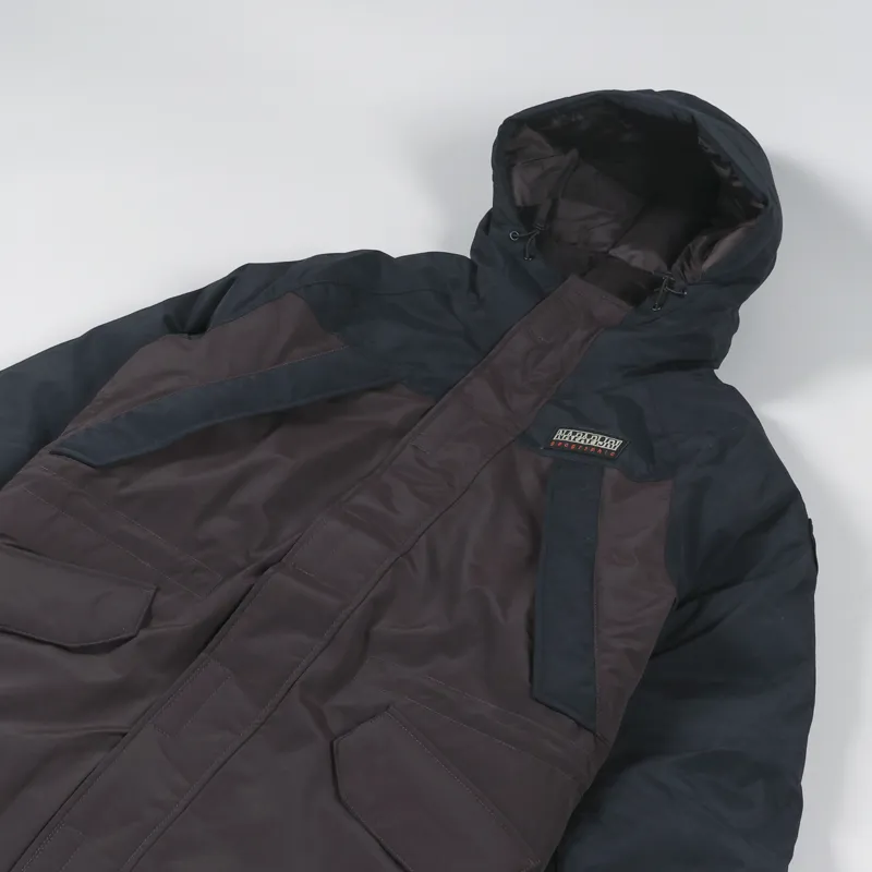 Napapijri Epoch Long Jacket Brown Ebony-3